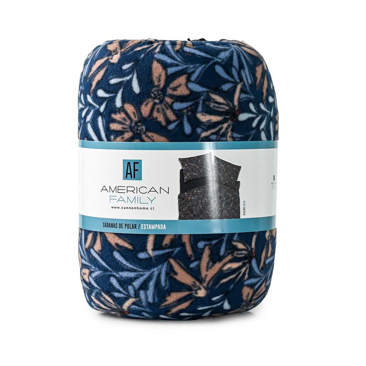 Juego de S&aacute;banas Polar American Family 1,5 Plazas Bera No Aplica Azul