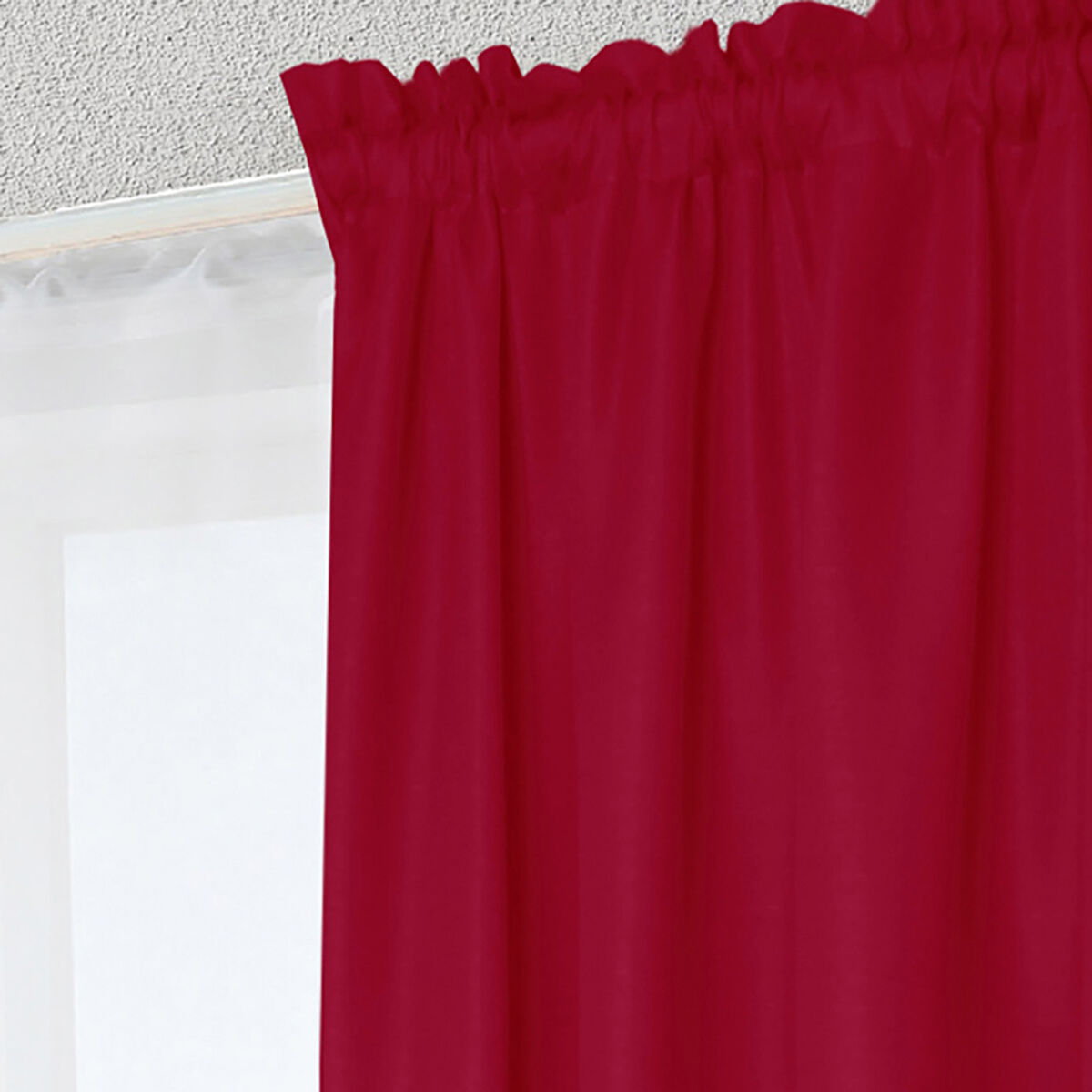 Combo Cortinas Doral Tabatha 220 x 140 cm Rojo