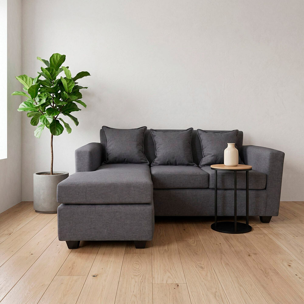 Seccional Muebles MPR Luna 4 Cuerpos Gris