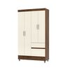Closet Vekkahome Americano 4 Puertas 2 Cajones Crema