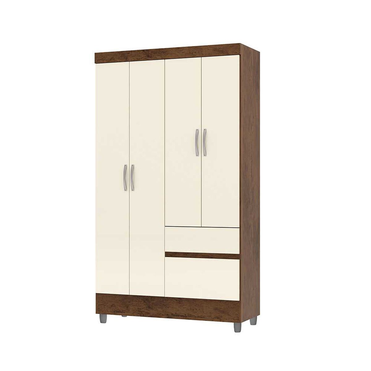 Closet Vekkahome Americano 4 Puertas 2 Cajones Crema