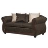 Juego de Living Black Factory Serrana Sofá 3 Cuerpos + Dos Sillones 1 Cuerpo Café