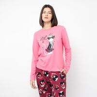Pijama Mujer Icono Burdeo, Negro