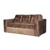 Juego de Living Kea Nize Felpa Sofá 3 Cuerpos + Dos Sillones 1 Cuerpo Café