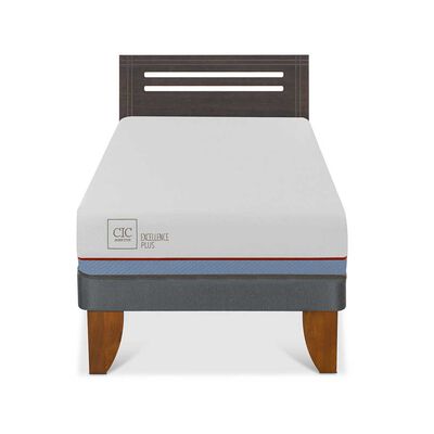 Imagen 1 del producto Cama Europea CIC 1,5 Plazas Excellence Plus + Respaldo Munich