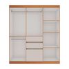 Closet Vekkahome Berna 7 Puertas 2 Cajones Beige