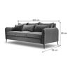 Sofá Innovamuebles Italia Felpa 3 Cuerpos Gris