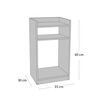 Cama Europea Celta 1,5 Plazas Bamboo + Respaldo + Velador Alba White