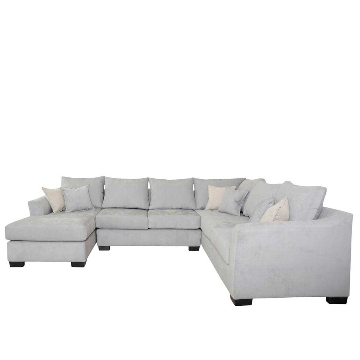 Seccional Izquierdo Muebles MPR Bruselas 7 Cuerpos Gris