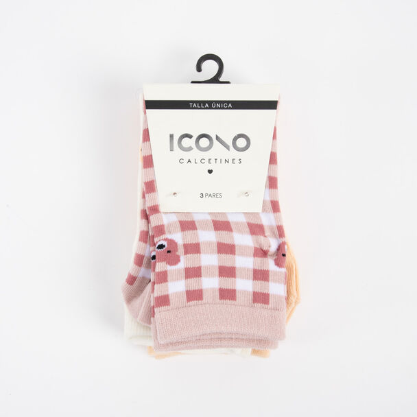 Pack 3 Calcetines Largo Mujer Icono