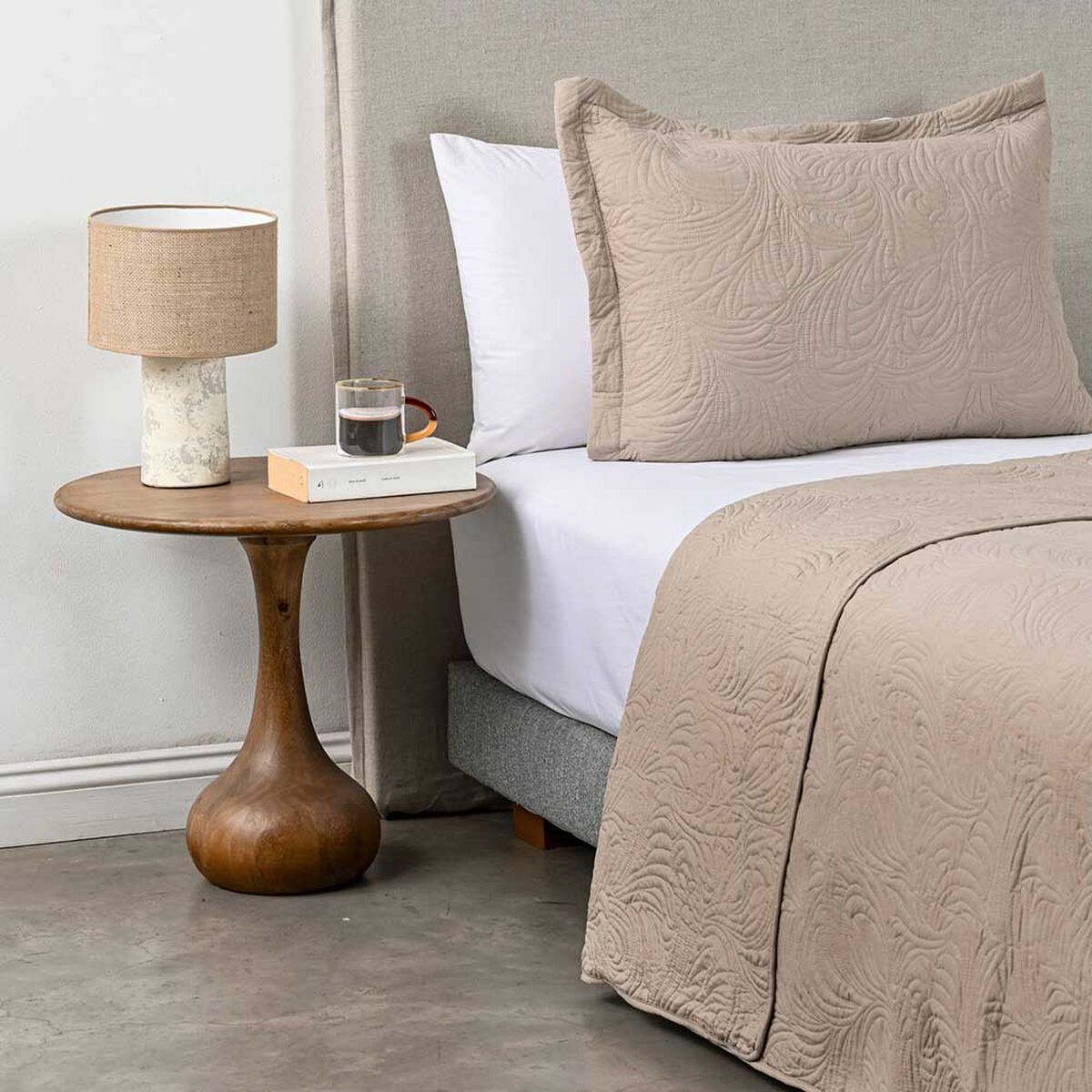 Quilt Cannon 1.5 Plazas Matelado Taupe