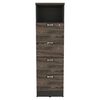 Mueble Archivador TuHome Home Office 4 Cajones Negro Soft Coñac