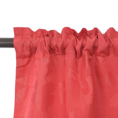 Imagen 2 del producto Set 11 Piezas Cortinas Mashini Kate Liso Rojo 140 x 220 cm