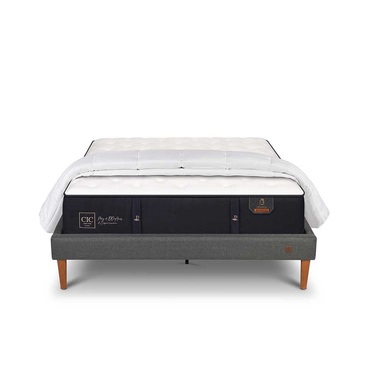 Cama Europea CIC 2 Plazas Premium + Plumón