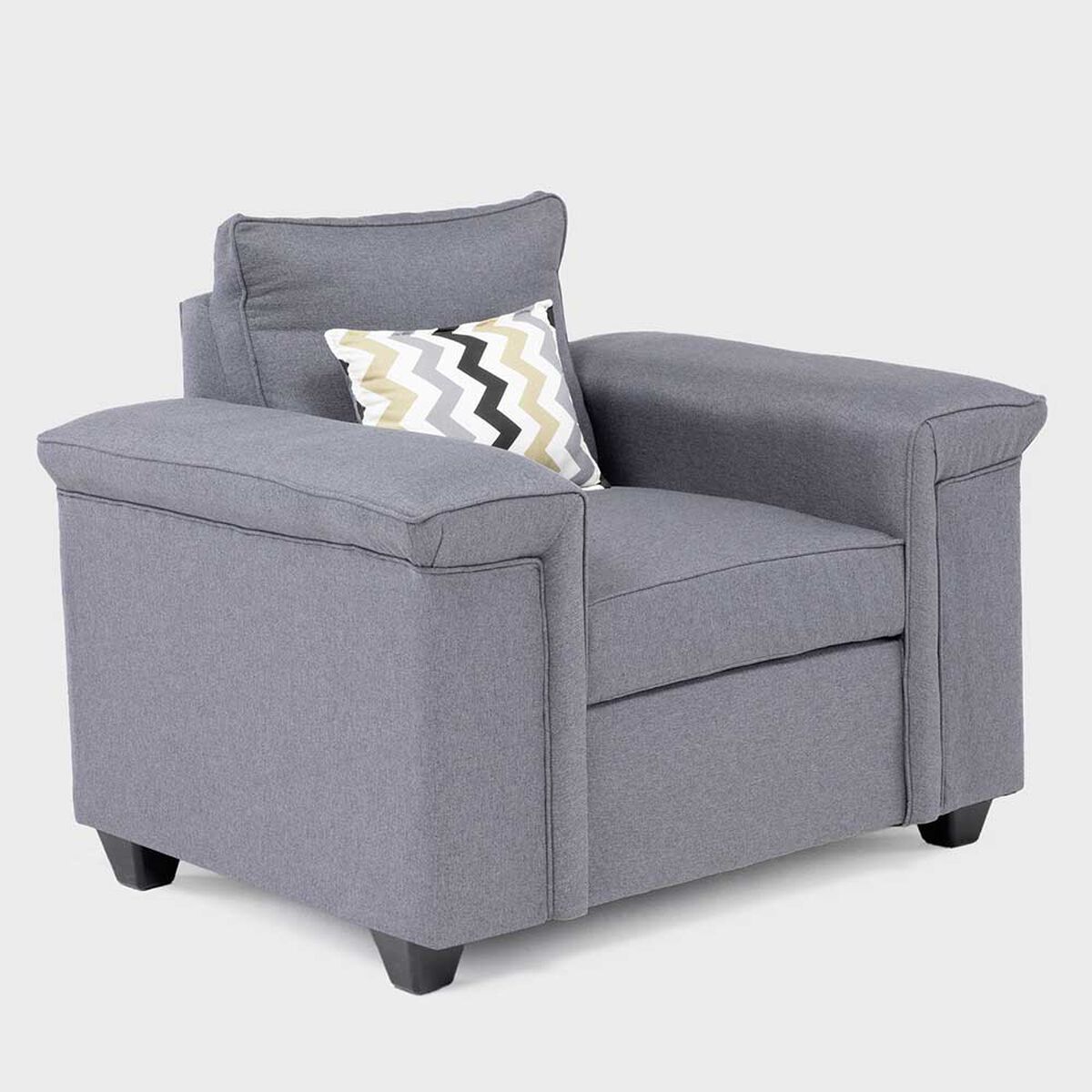 Juegos de Living Mons Sicilia Sofá 3 Cuerpos + Dos Sillones 1 Cuerpo Gris
