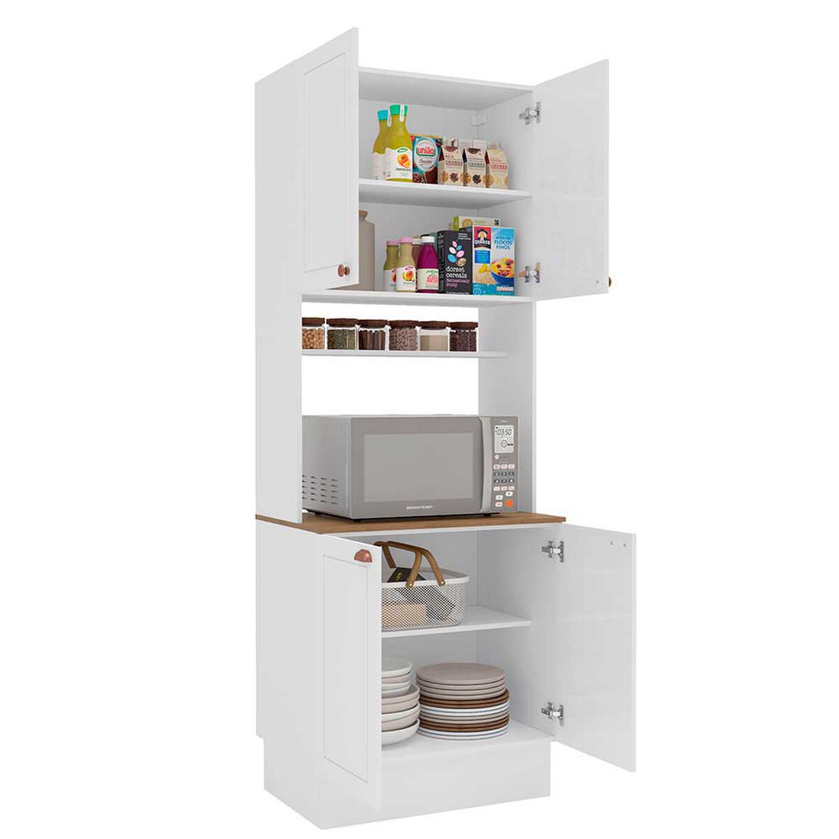 Despensa de Cocina Royal Vekkahome 4 Puertas Blanca