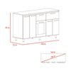 Combo Modulo Inferior con Top + Modulo Superior TuHome Hasselt Gris Rovere