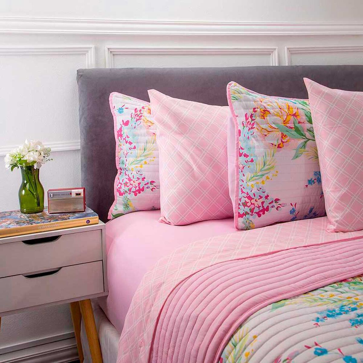 Set Quilt + Juego de S&aacute;banas Dreams King Mar&iacute;a