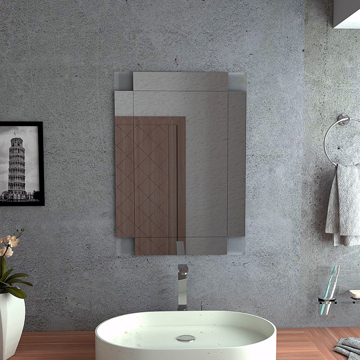 Mueble de Lavamanos Piso + Espejo TuHome Carter