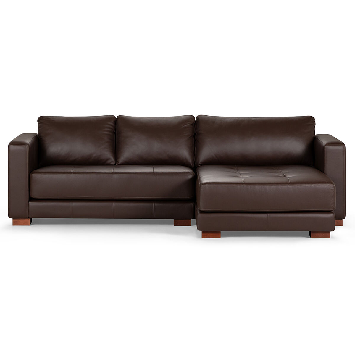 Sofá Seccional Derecho Rosen Copeland 3 Cuerpos Marron
