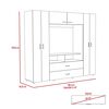 Clóset TuHome Z-200 8 Puertas 2 Cajones Duna/Blanco