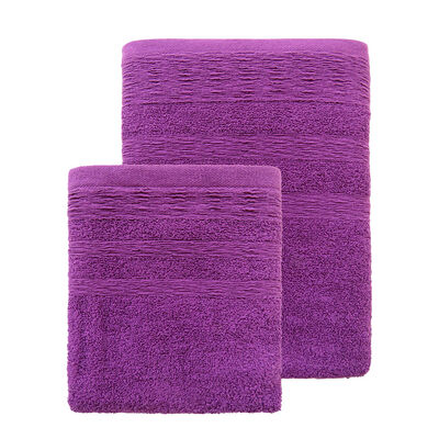 Set Toallas de Ba&ntilde;o Illusions 2 Piezas Fucsia
