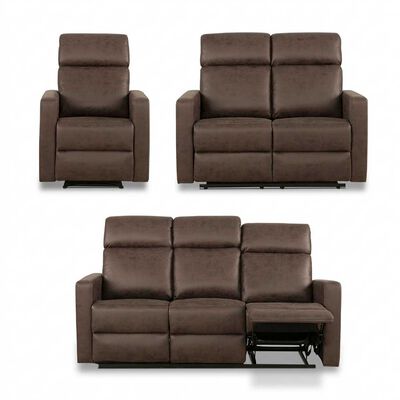 Juego de Living Reclinable CIC Asturias 3C+2C+1C Caf&eacute;