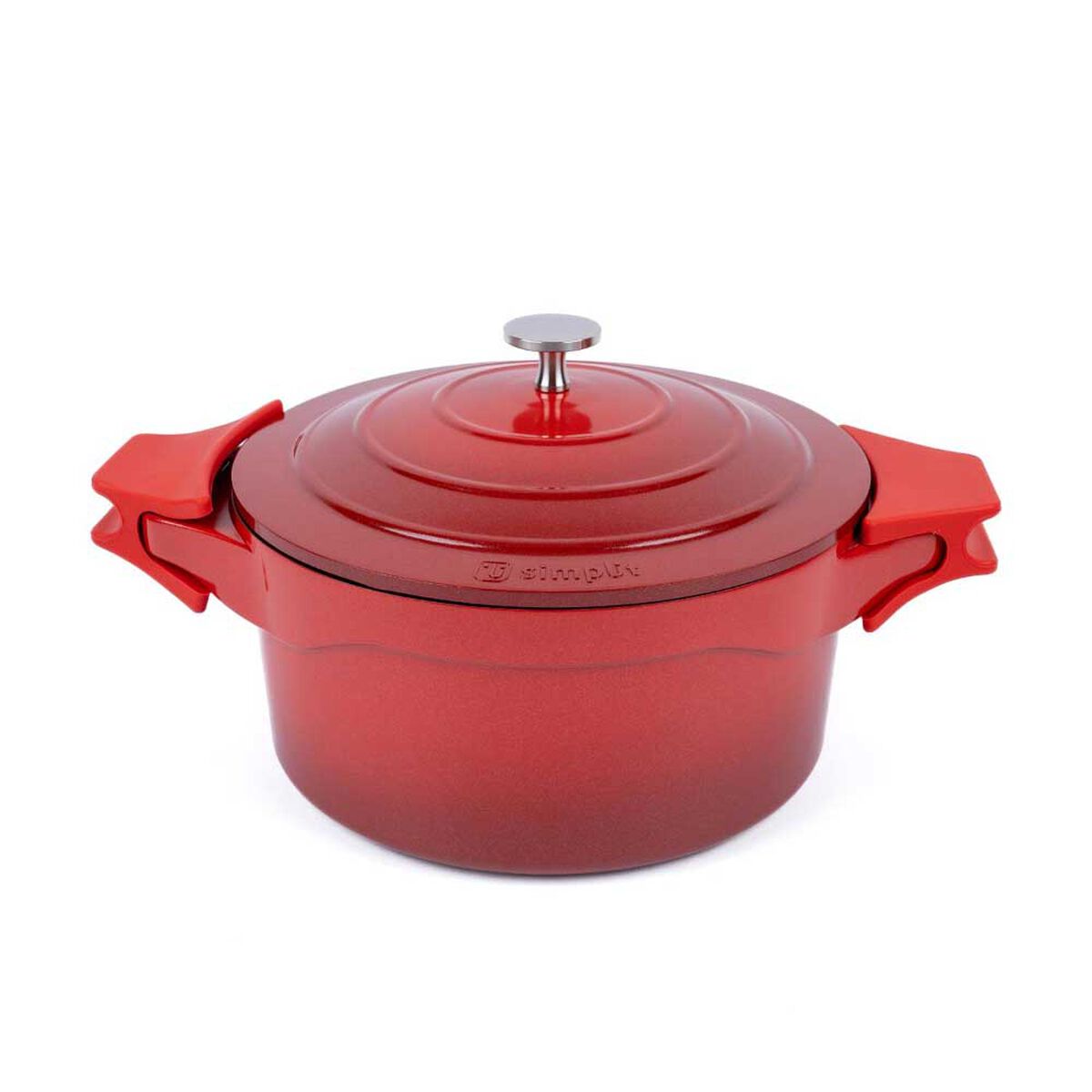 Olla Antiadherente Aluminio Fundido Simplit Toulouse 24 cm Rojo