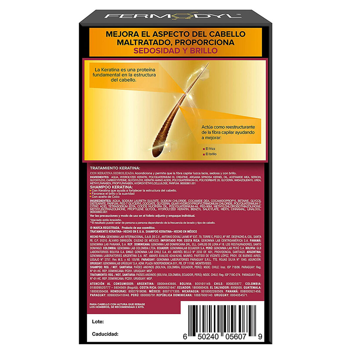 Fermodyl Tratamiento Alisado Keratina 40 ml