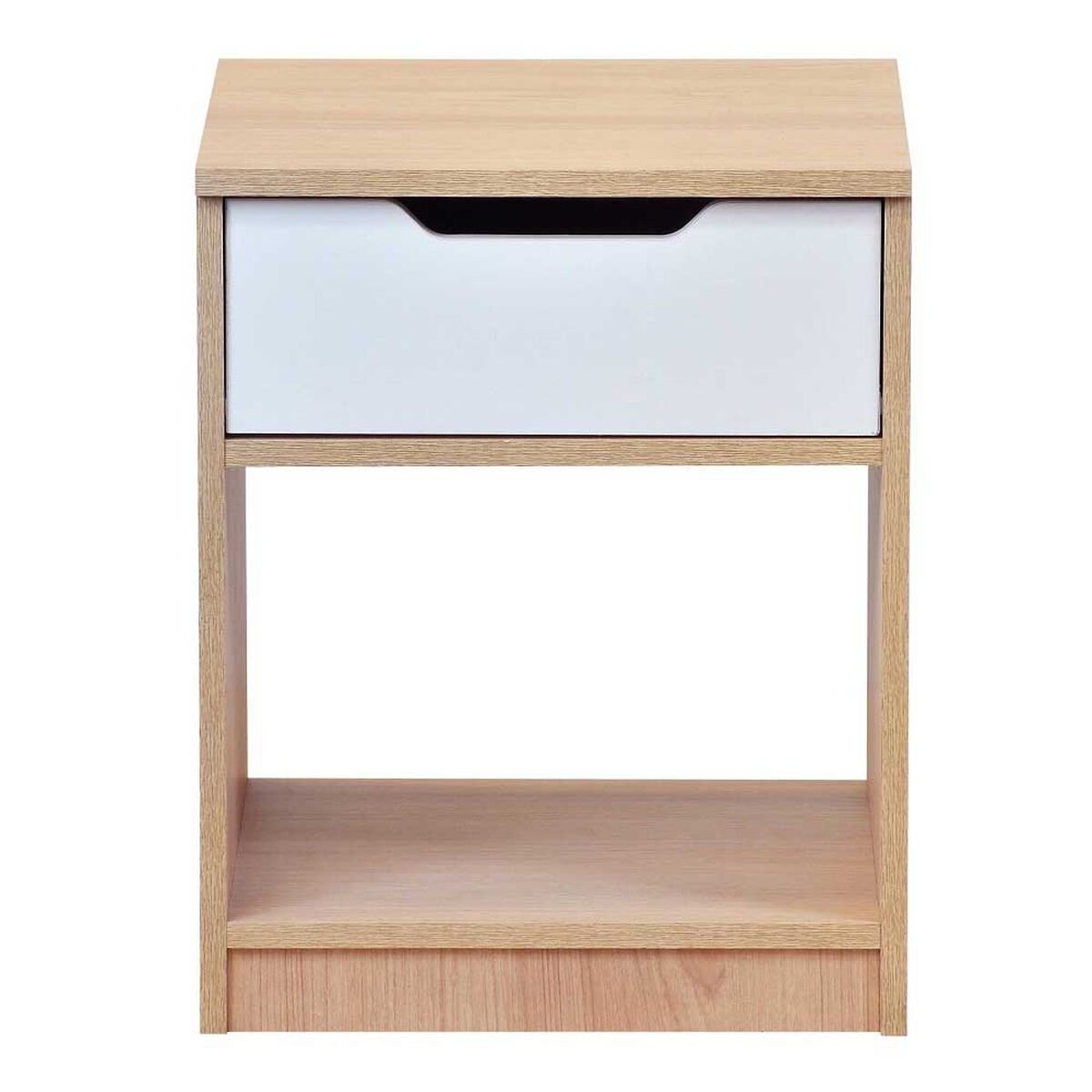 Velador Mobikit Misuri Carvalo-Blanco 1 Cajón