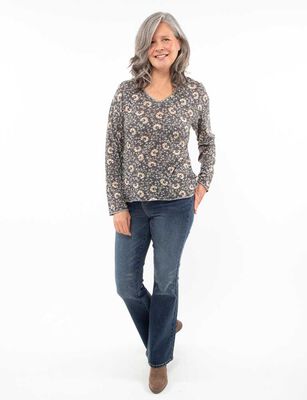 Imagen 2 del producto Sweater Estampado Cuello V Mujer Portman Club Azul, Negro, Rosado, Verde