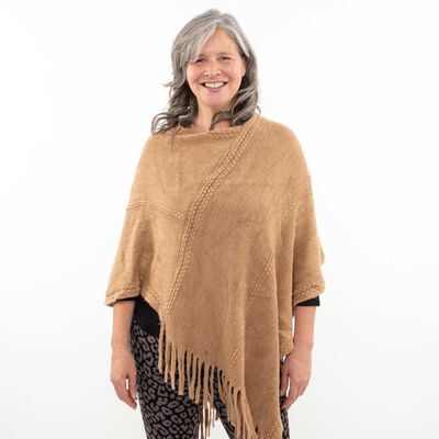 Ruana Camel Mujer Bside
