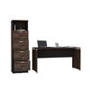 Combo Escritotio + Archivador 4 Puertas TuHome Home Office Negro Soft-Co&ntilde;ac