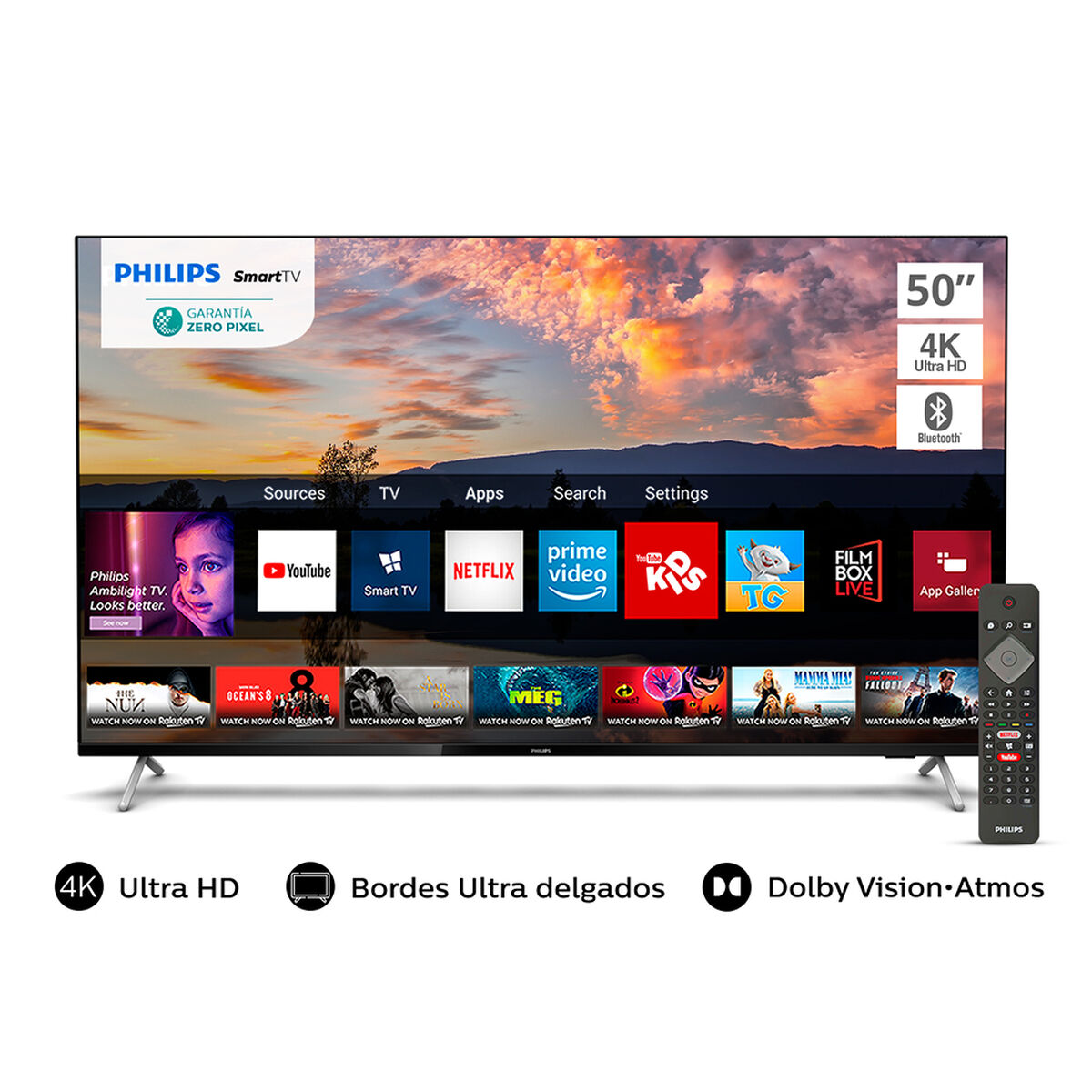LED 50" Philips 50PUD7625 Smart TV 4K UHD