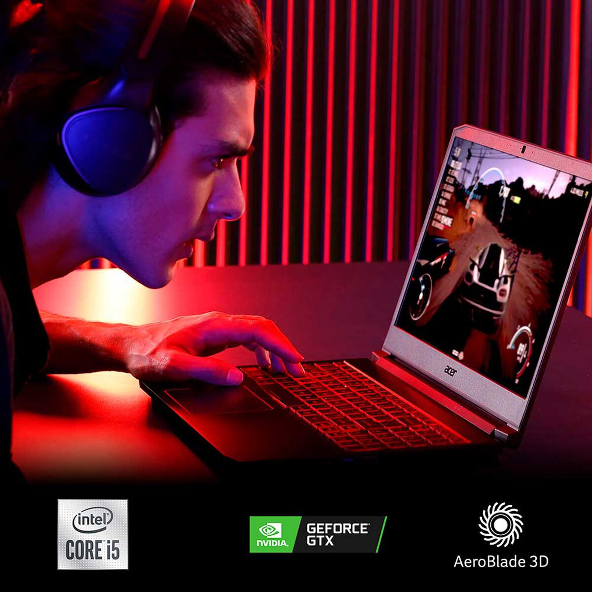 Notebook Gamer Acer AN515-55-56P2 Core i5 10300H 16GB 512GB SSD 15,6" NVIDIA GTX 1650
