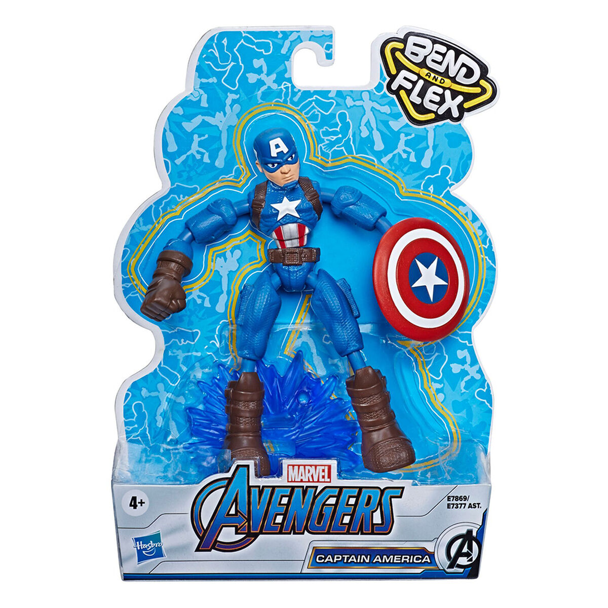 Figuras de Acción Avengers Bend y Flex Figura Capitan America