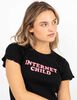 Polera Crop Con Estampado Mujer Icono
