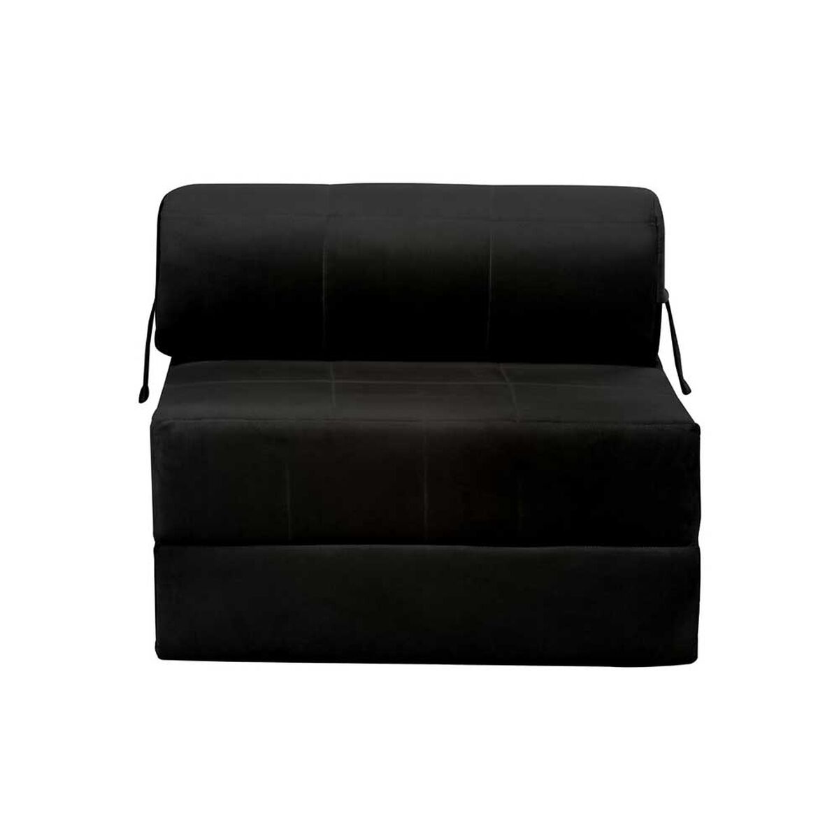 Sof&aacute; Cama Latam Home Velvet Siena 1 Cuerpo Negro