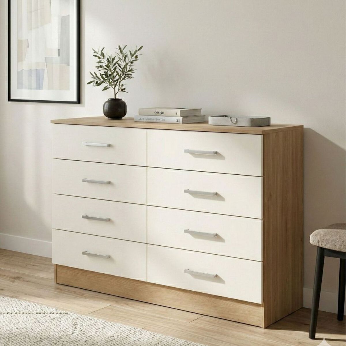 Comoda Exit 8 Cajones Roble/Beige