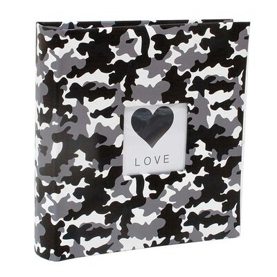 Álbum para Fotos Tela Vgo Camuflado con Memo 200 Fotos Gris