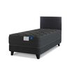 Cama Europea Flex 1,5 Plazas Black + Respaldo Modern