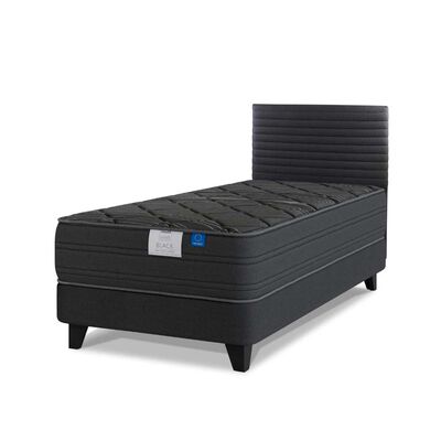Imagen 1 del producto Cama Europea Flex 1,5 Plazas Black + Respaldo Modern