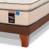Cama Europea Flex 1,5 Plazas  M&aacute;ximo Cobre  + Respaldo + Velador Colonia