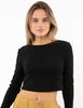 Polera Crop Manga Larga Mujer Icono