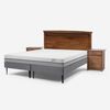 Cama Europea Rosen Base Dividida King Pratta + Respaldo + 2 Veladores Veneto