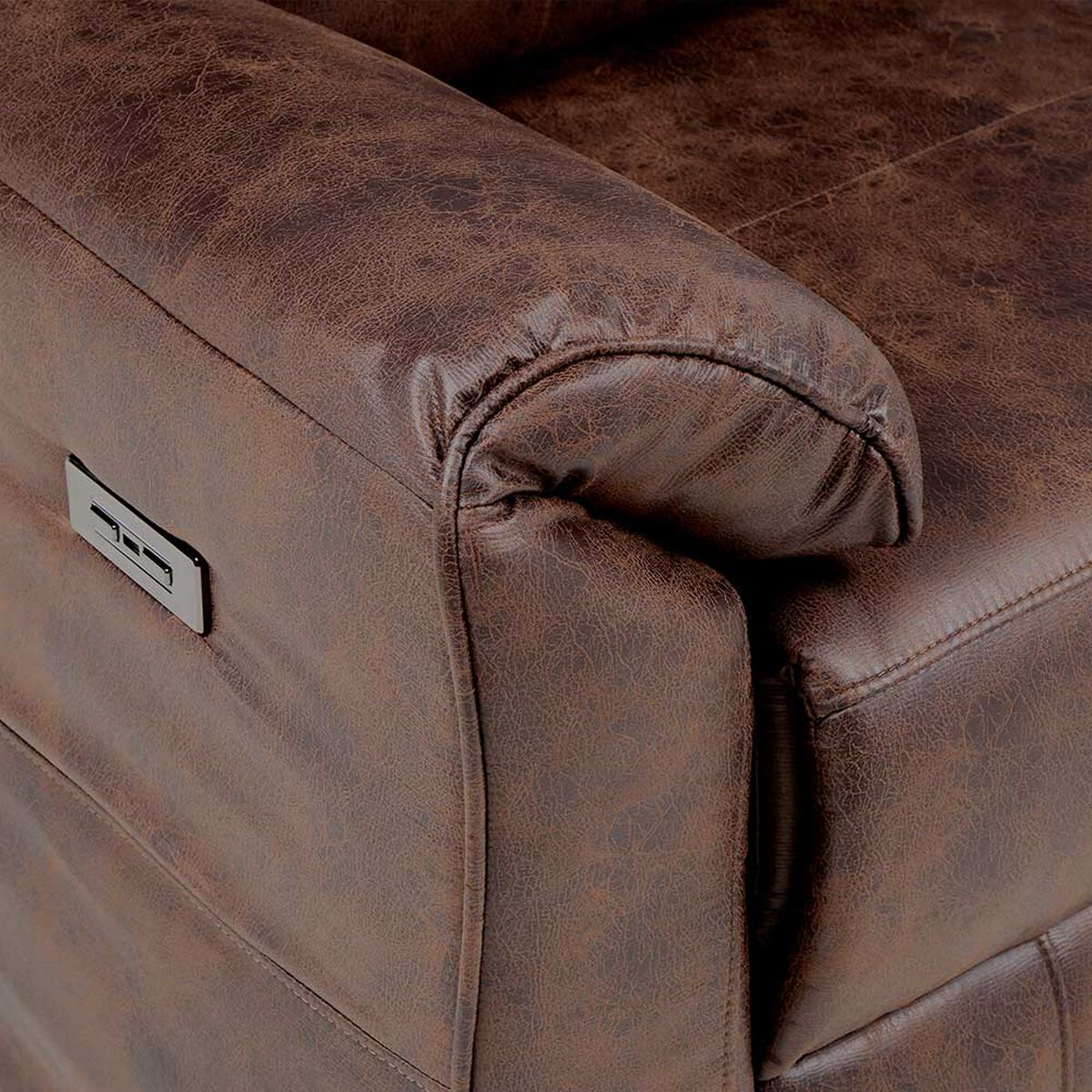 Sof&aacute; Reclinable Rosen Tolosa 3 Cuerpos Marr&oacute;n