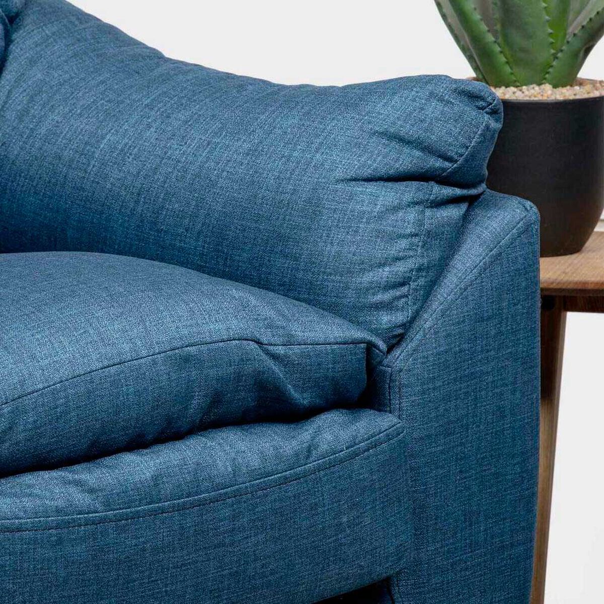 Juego de Living Almore Bel&eacute;n Sof&aacute; 3 Cuerpos + Sof&aacute; 2 Cuerpos Azul