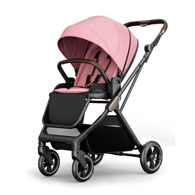 Coche de Paseo Modo Apego y Panorámico Lubabycas Rosado