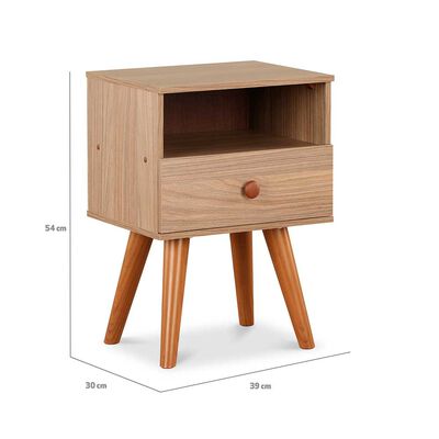 Imagen 2 del producto Velador Stanford 1 Cajón 1 Repisa Nogal