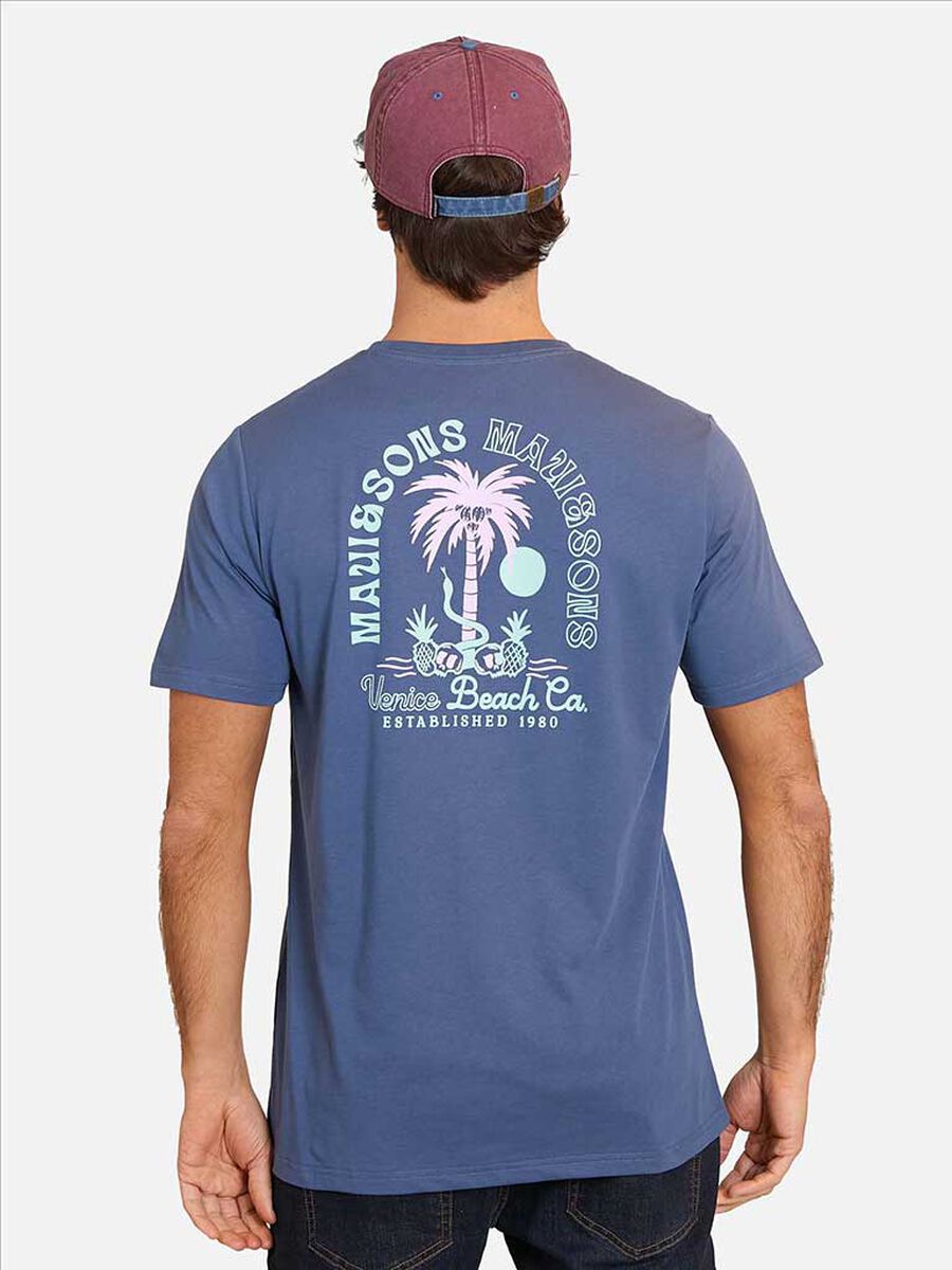 Polera Con Estampado Manga Corta Hombre Maui And Sons